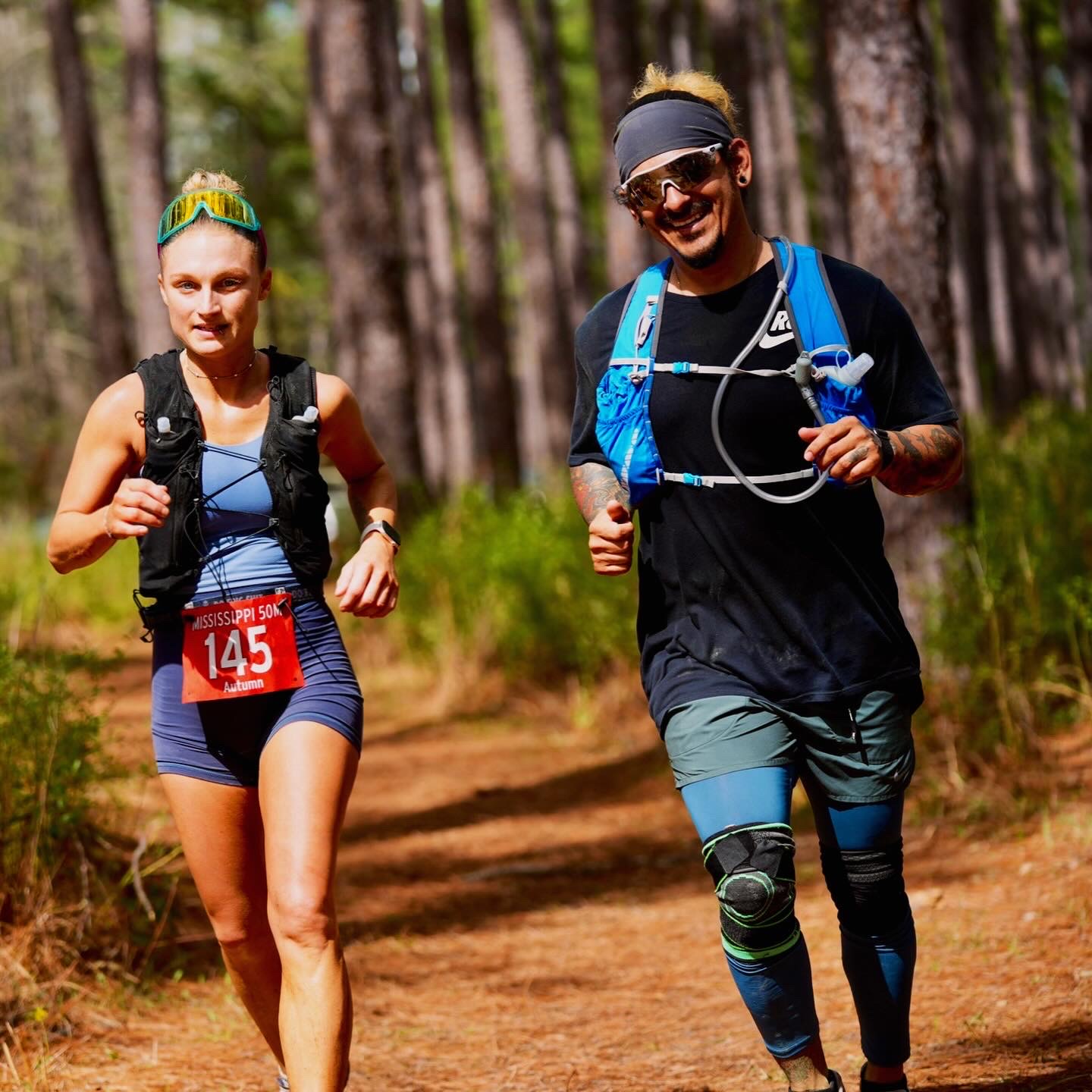 Running with my boyfriend during Mississippi Trail 50
